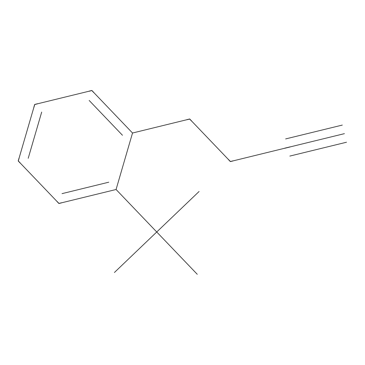 1-(But-3-yn-1-yl)-2-tert-butylbenzene molecular structure, CAS 2228544-36-1