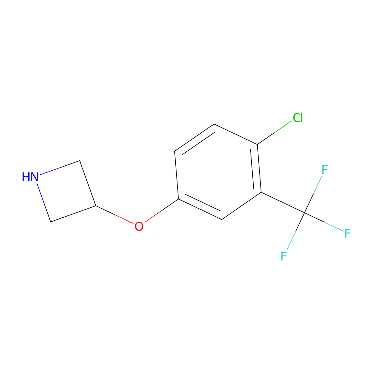 3-[4-Chloro-3-(trifluoromethyl)phenoxy]azetidine molecular structure, CAS 2228547-21-3