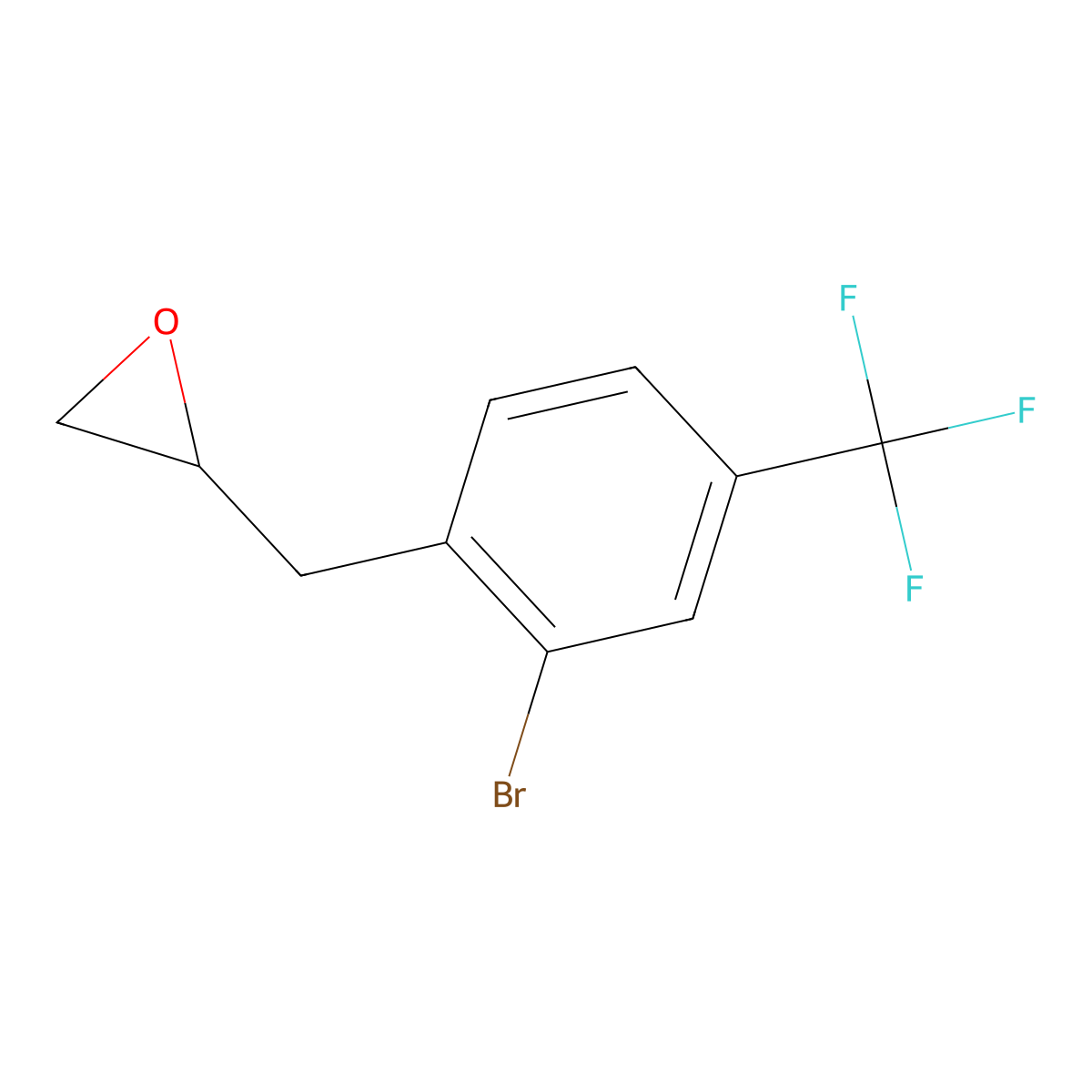 2-{[2-Bromo-4-(trifluoromethyl)phenyl]methyl}oxirane molecular structure, CAS 2228547-51-9