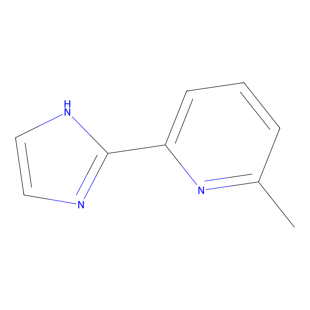 2-(1H-imidazol-2-yl)-6-methylpyridine molecular structure, CAS 222855-28-9