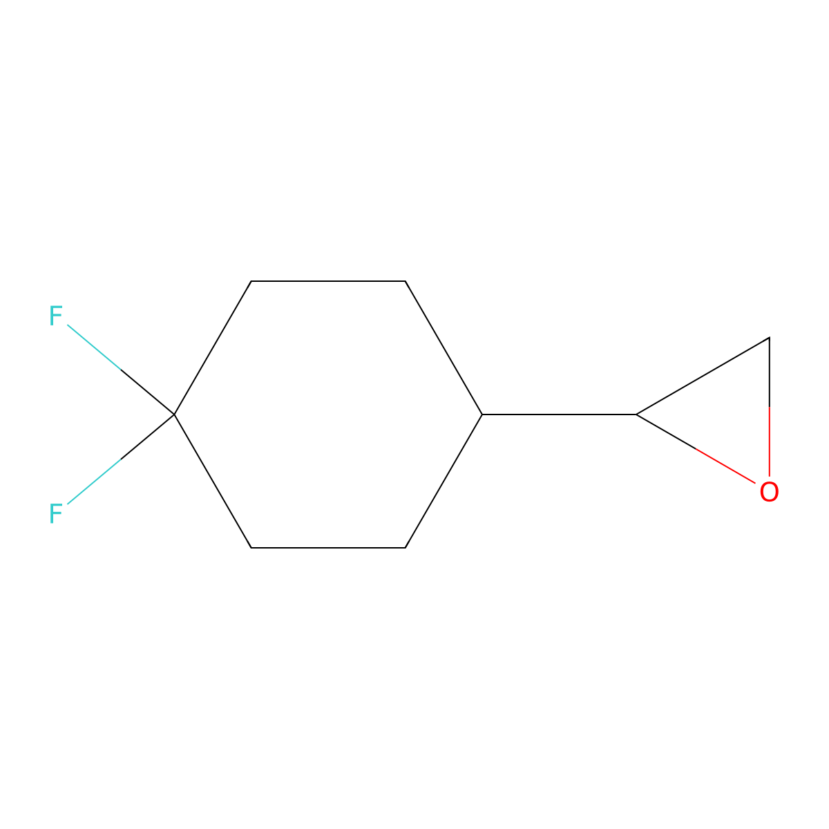2-(4,4-Difluorocyclohexyl)oxirane molecular structure, CAS 2228551-98-0