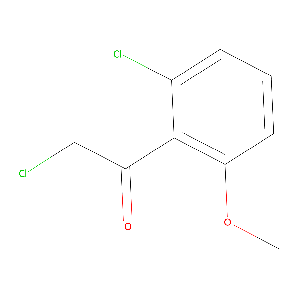 2-Chloro-1-(2-chloro-6-methoxyphenyl)ethan-1-one molecular structure, CAS 2228554-09-2