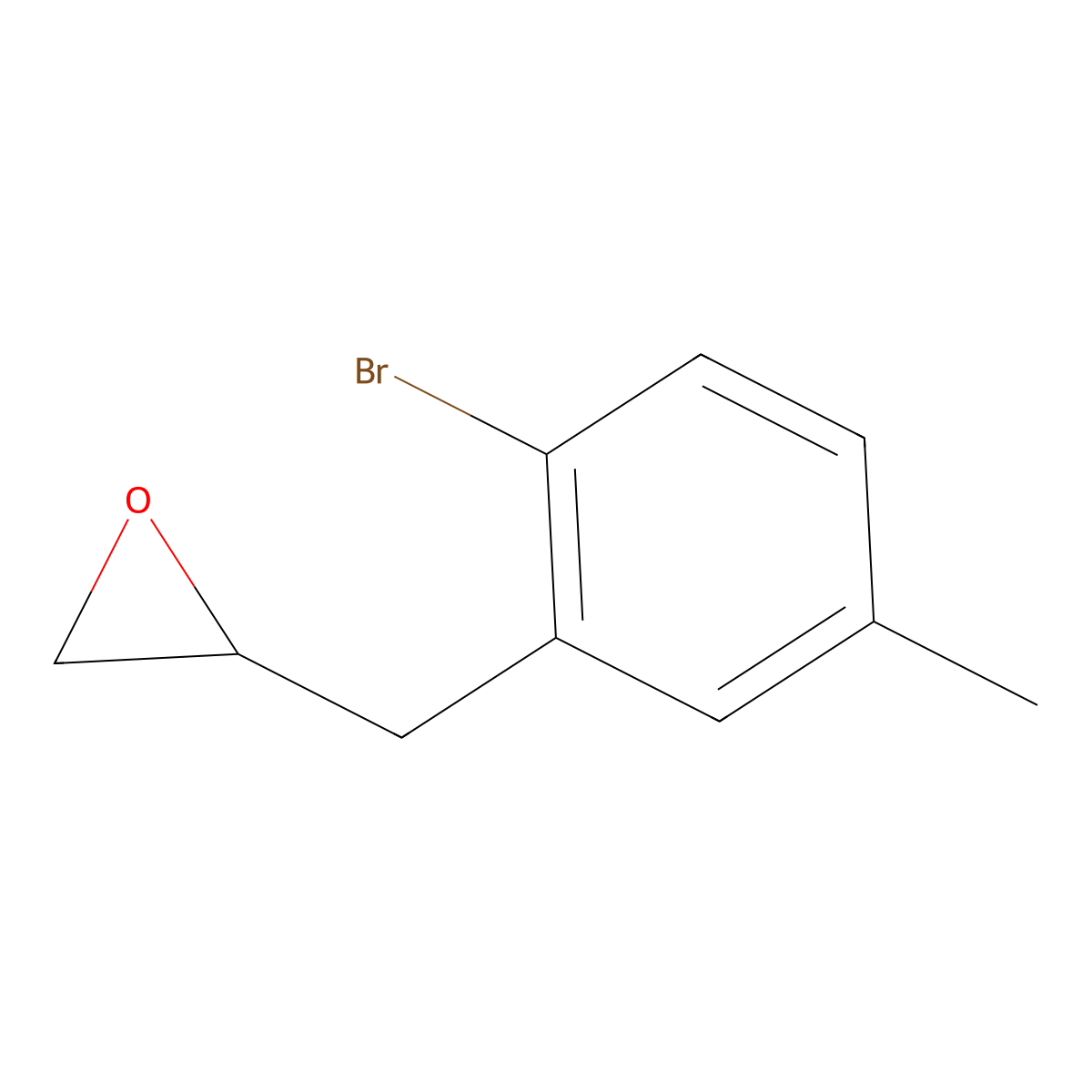 2-[(2-Bromo-5-methylphenyl)methyl]oxirane molecular structure, CAS 2228555-03-9