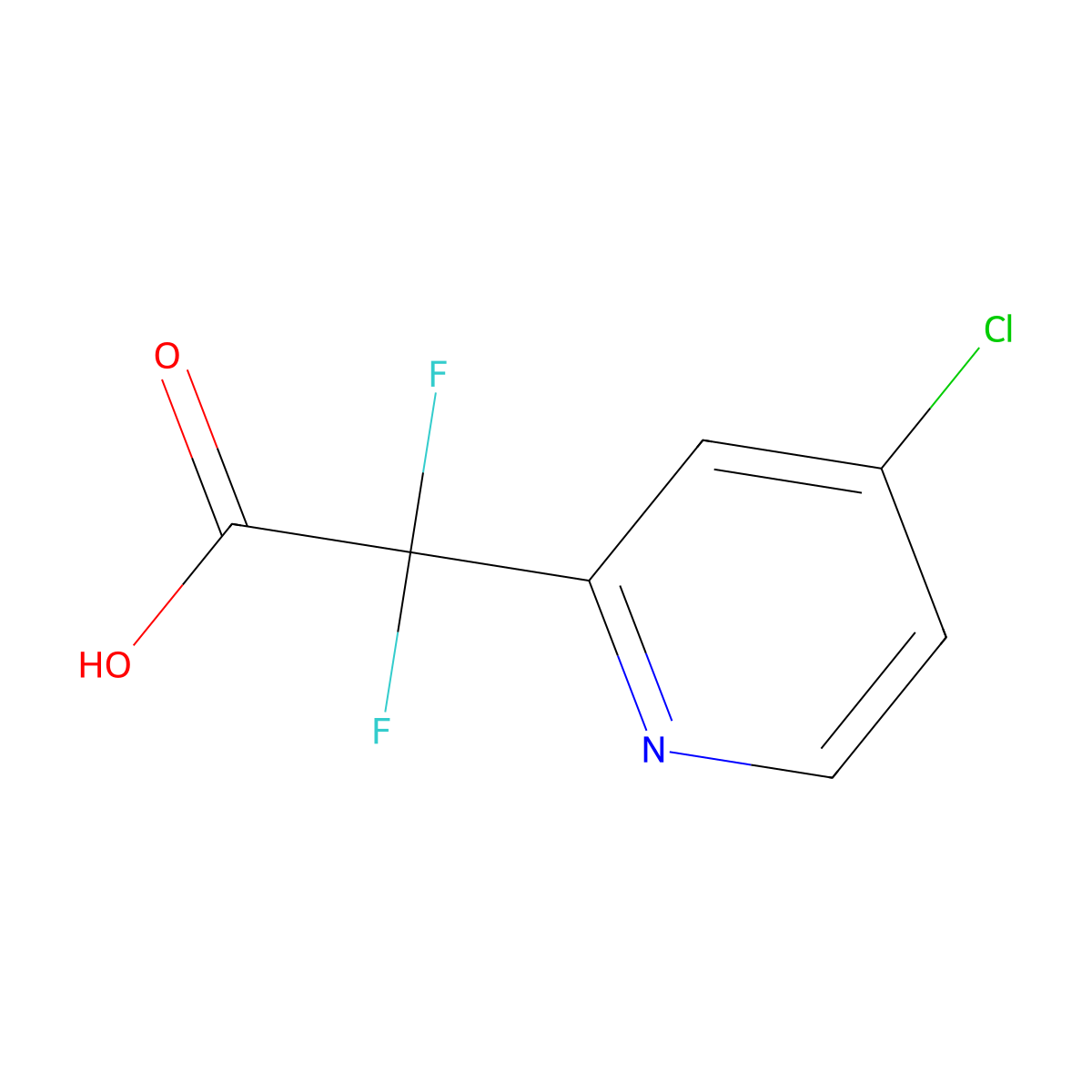 2-(4-Chloropyridin-2-yl)-2,2-difluoroacetic acid molecular structure, CAS 2228555-87-9
