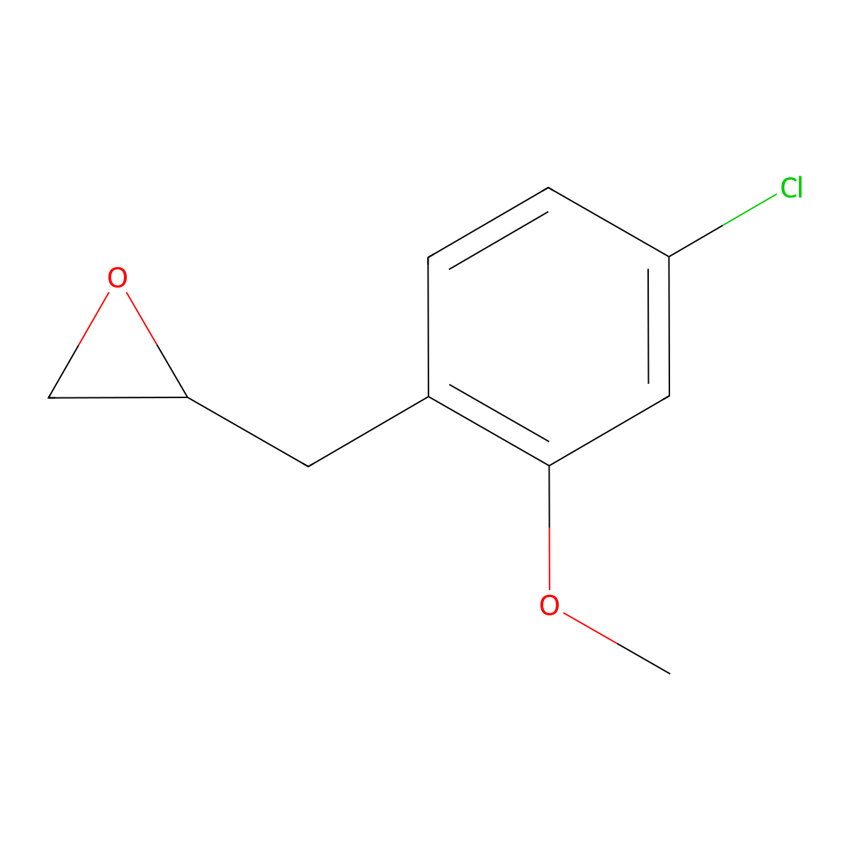 2-[(4-Chloro-2-methoxyphenyl)methyl]oxirane molecular structure, CAS 2228558-42-5