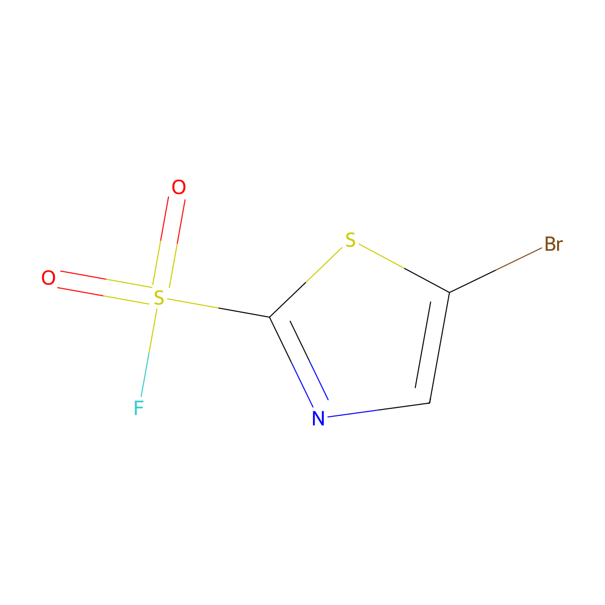 5-Bromo-1,3-thiazole-2-sulfonyl fluoride molecular structure, CAS 2228558-57-2