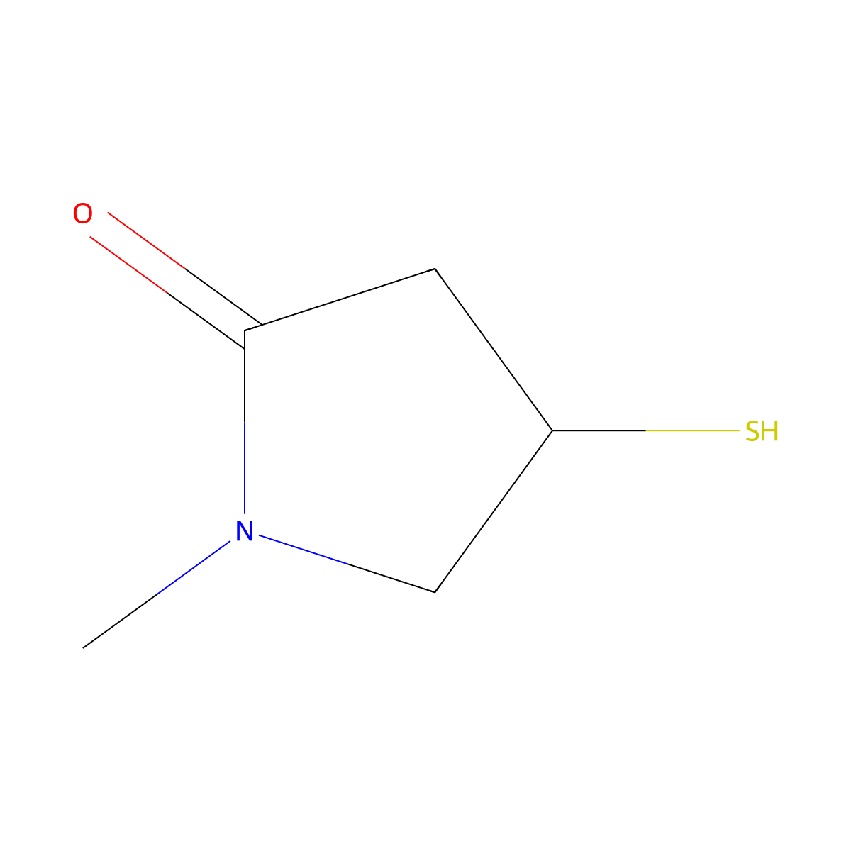 1-Methyl-4-sulfanylpyrrolidin-2-one molecular structure, CAS 222856-41-9