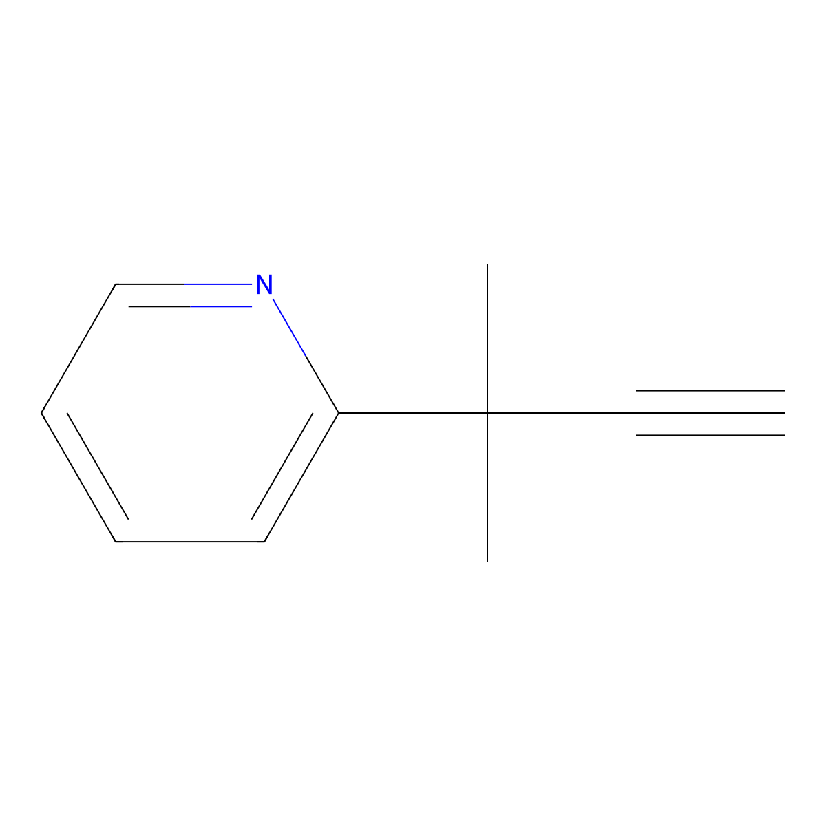 2-(2-Methylbut-3-yn-2-yl)pyridine molecular structure, CAS 2228561-33-7