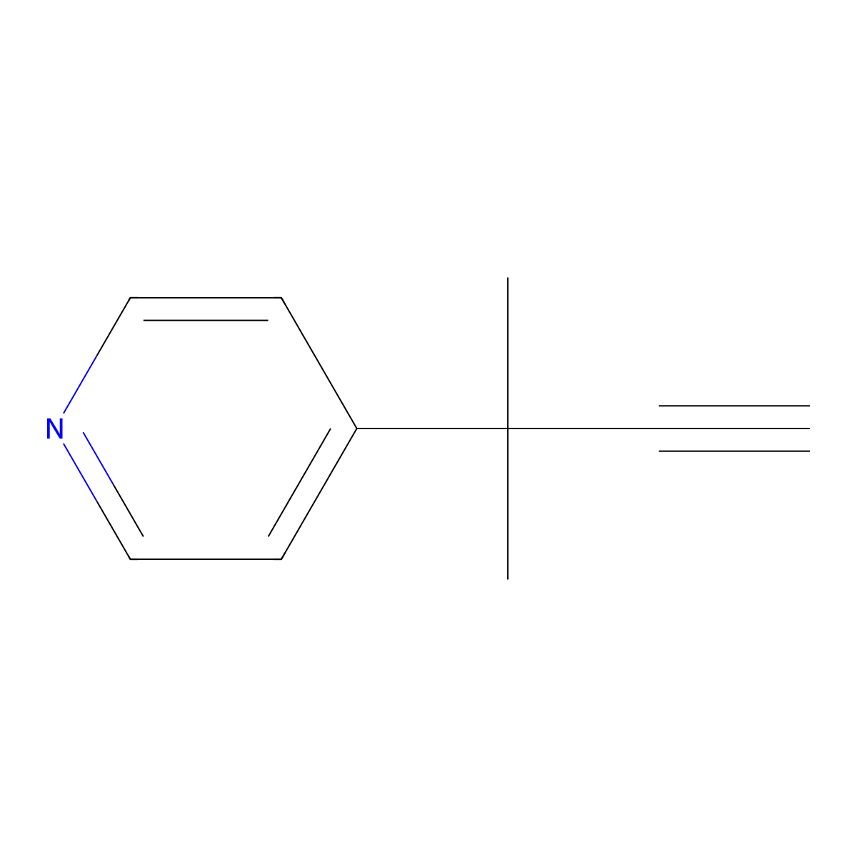 4-(2-Methylbut-3-yn-2-yl)pyridine molecular structure, CAS 2228562-00-1