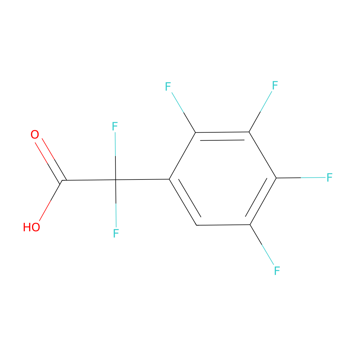 2,2-Difluoro-2-(2,3,4,5-tetrafluorophenyl)acetic acid molecular structure, CAS 2228563-54-8