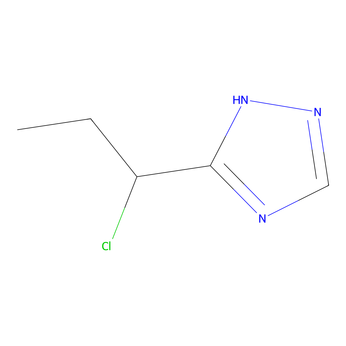 3-(1-chloropropyl)-4H-1,2,4-triazole molecular structure, CAS 2228574-69-2
