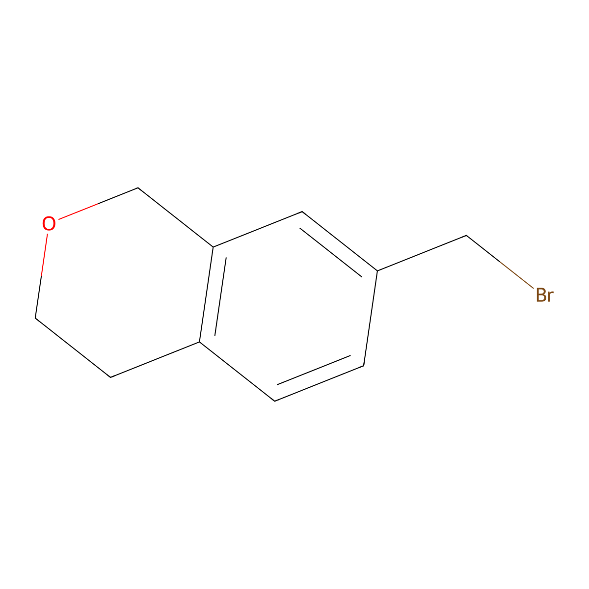 7-(bromomethyl)-3,4-dihydro-1H-2-benzopyran molecular structure, CAS 2228574-75-0