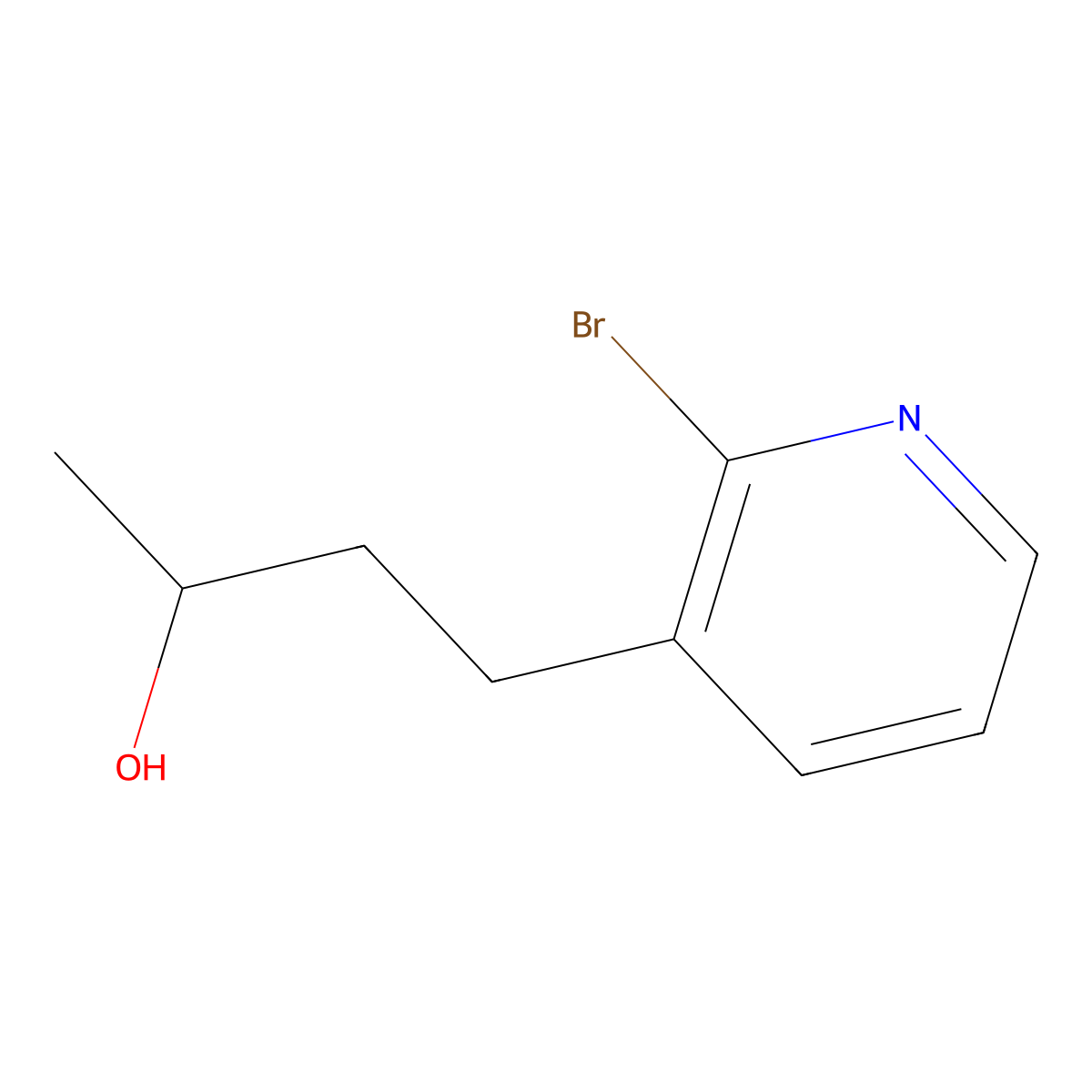 4-(2-Bromopyridin-3-yl)butan-2-ol molecular structure, CAS 2228574-89-6