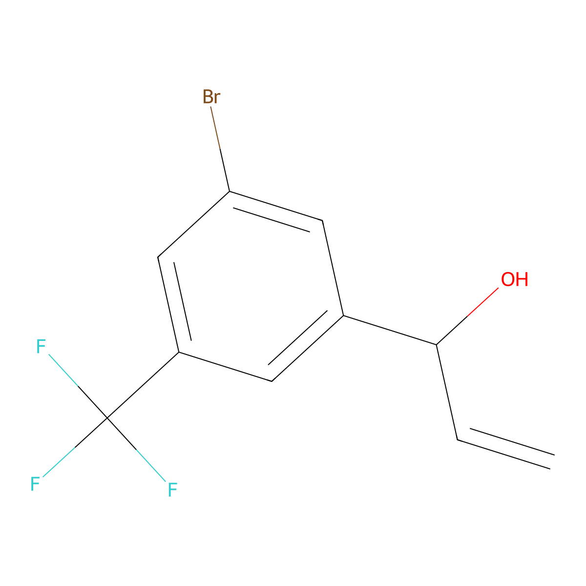 1-[3-Bromo-5-(trifluoromethyl)phenyl]prop-2-en-1-ol molecular structure, CAS 2228575-25-3