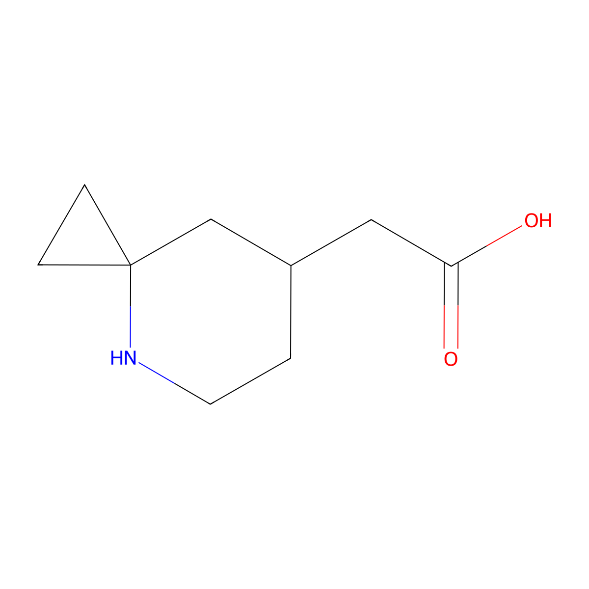 2-{4-Azaspiro[2.5]octan-7-yl}acetic acid molecular structure, CAS 2228576-03-0
