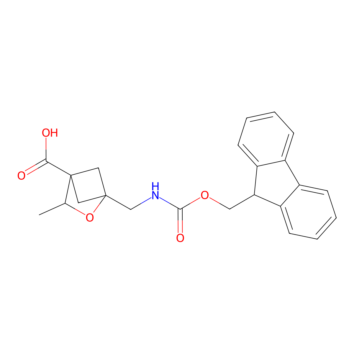 1-[({[(9H-fluoren-9-yl)methoxy]carbonyl}amino)methyl]-3-methyl-2-oxabicyclo[2.1.1]hexane-4-carboxylic acid molecular structure, CAS 2228578-51-4