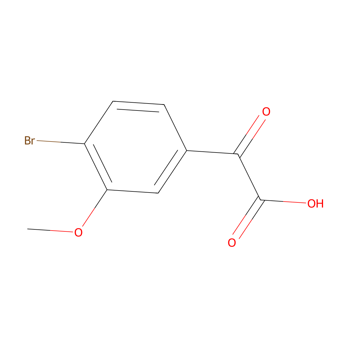 2-(4-Bromo-3-methoxyphenyl)-2-oxoacetic acid molecular structure, CAS 2228578-98-9