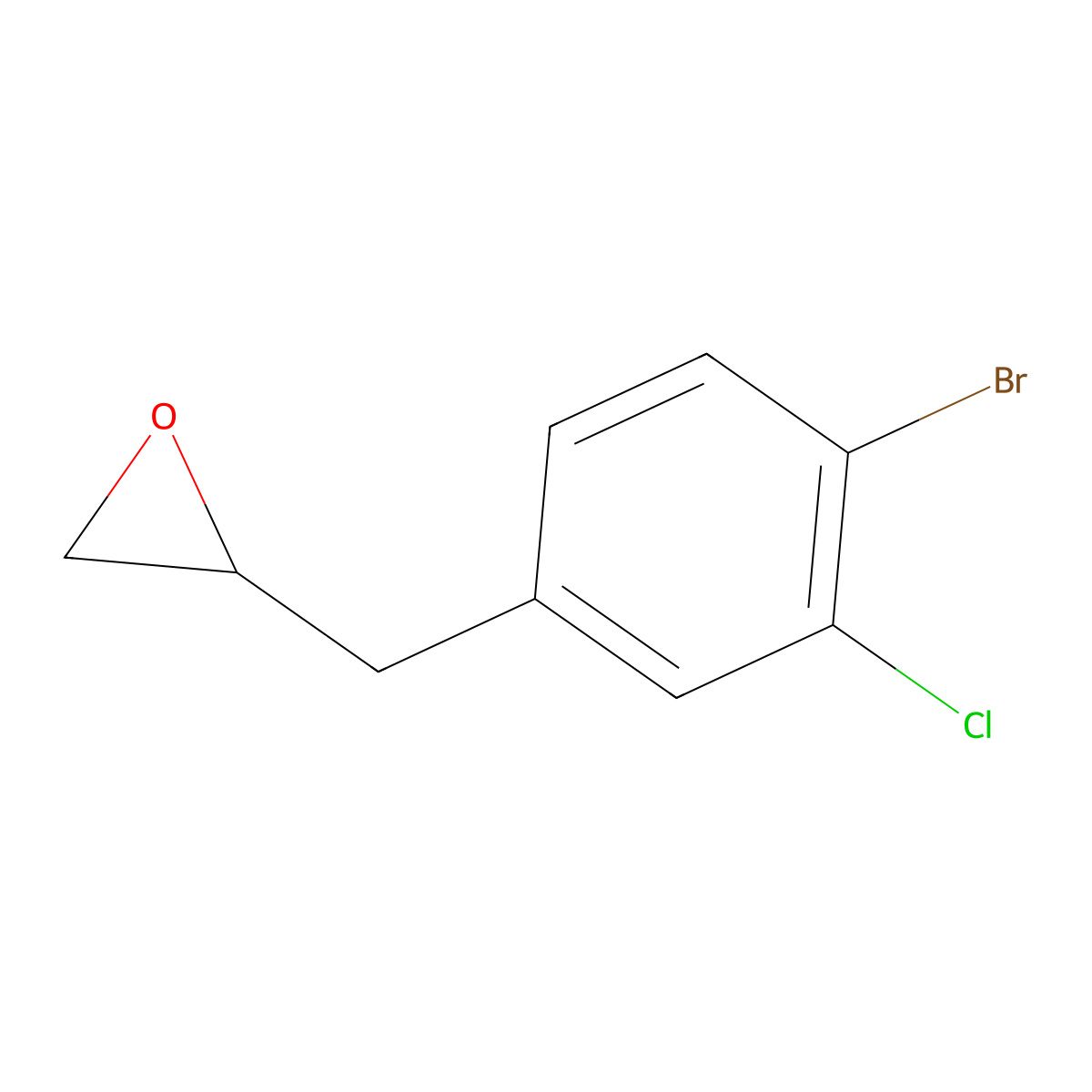 2-[(4-Bromo-3-chlorophenyl)methyl]oxirane molecular structure, CAS 2228579-01-7
