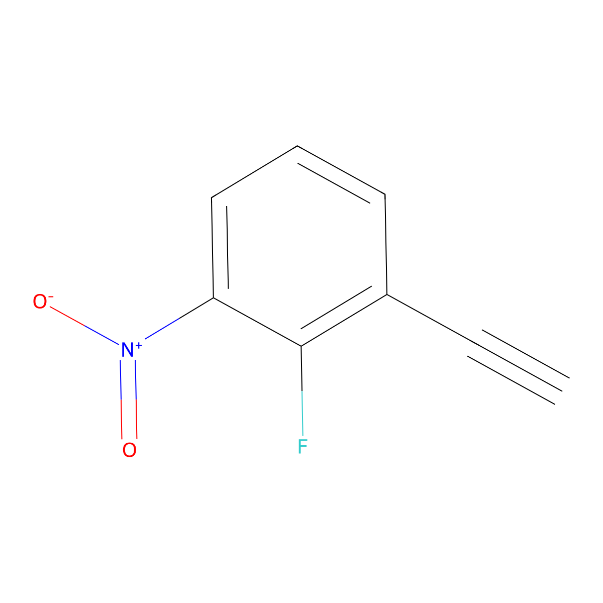 1-Ethynyl-2-fluoro-3-nitrobenzene molecular structure, CAS 2228580-75-2