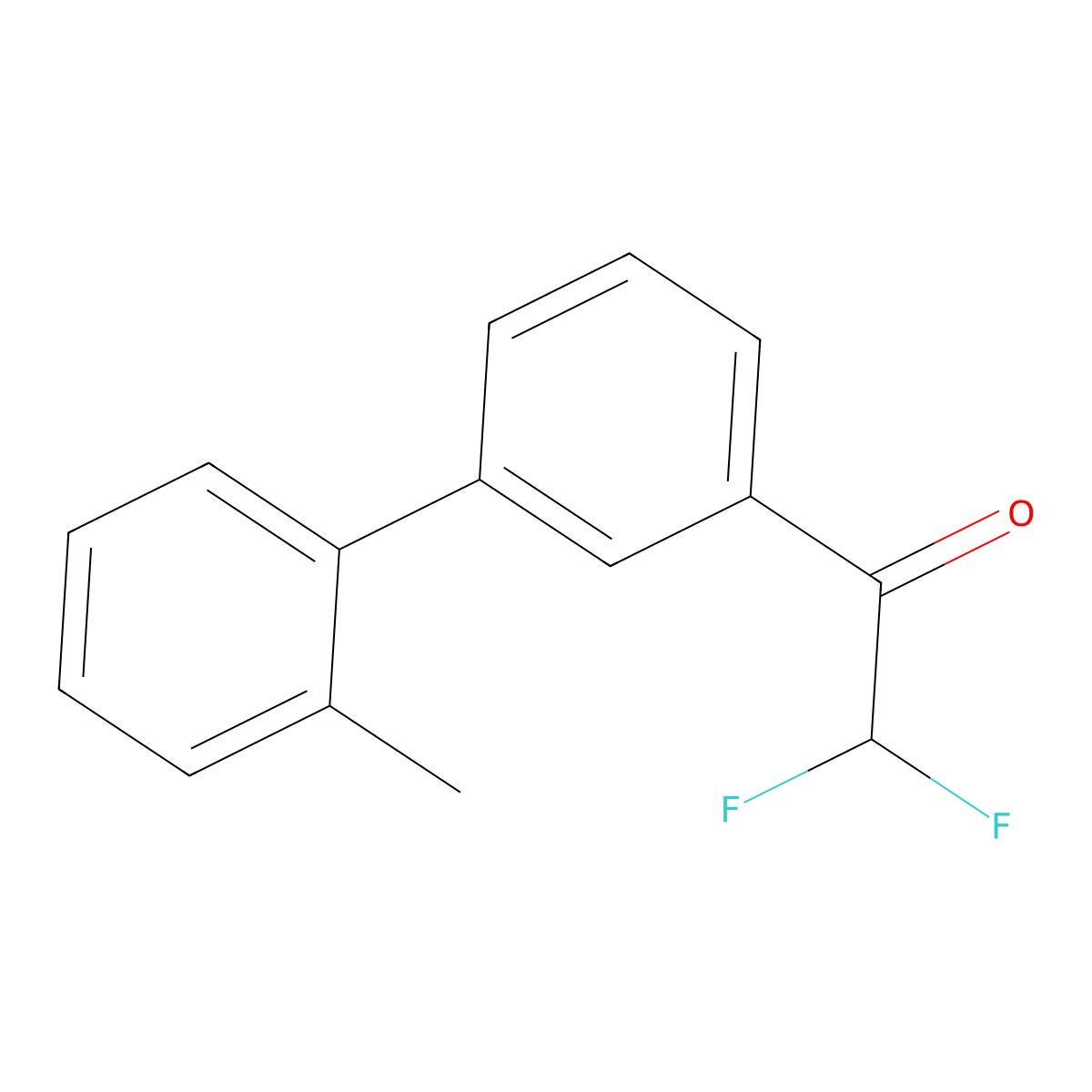 2,2-Difluoro-1-[3-(2-methylphenyl)phenyl]ethan-1-one molecular structure, CAS 2228583-48-8
