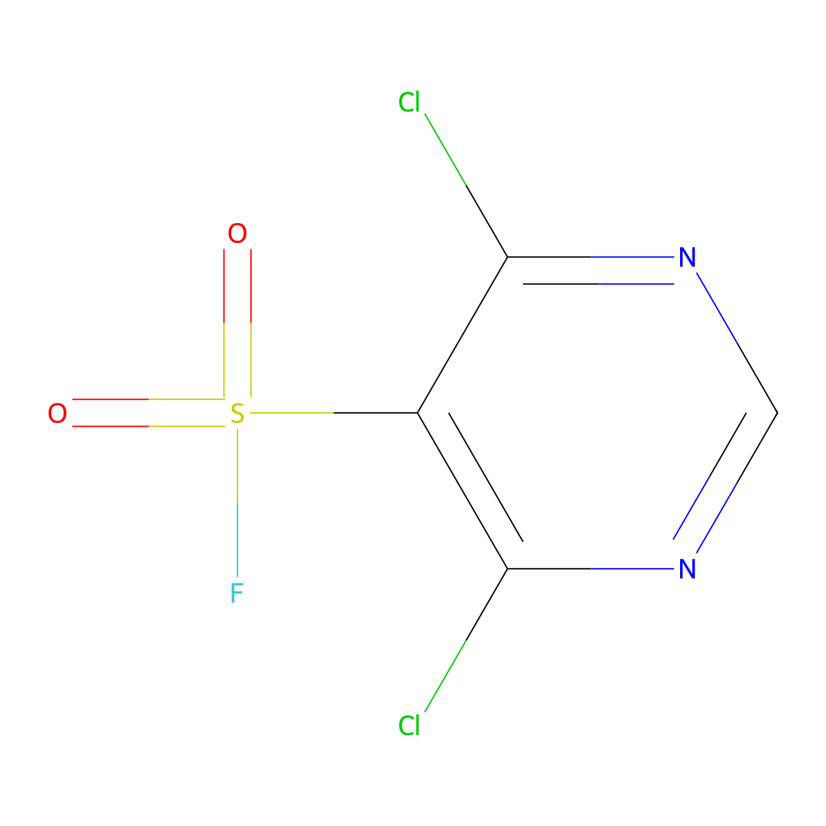 4,6-Dichloropyrimidine-5-sulfonyl fluoride molecular structure, CAS 2228587-08-2