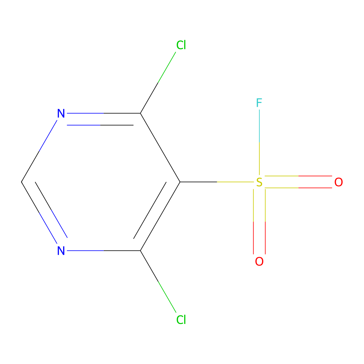 4,6-Dichloropyrimidine-5-sulfonyl fluoride molecular structure, CAS 2228587-08-2