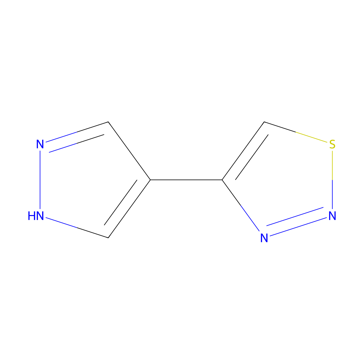 4-(1H-pyrazol-4-yl)-1,2,3-thiadiazole molecular structure, CAS 2228588-48-3