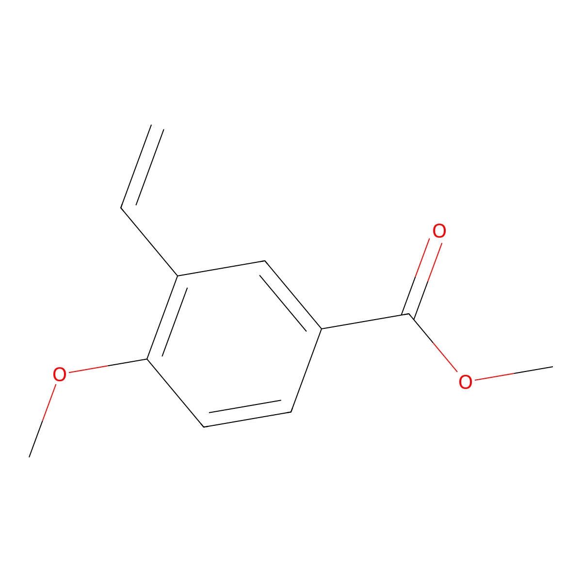 Methyl 3-ethenyl-4-methoxybenzoate molecular structure, CAS 2228593-57-3