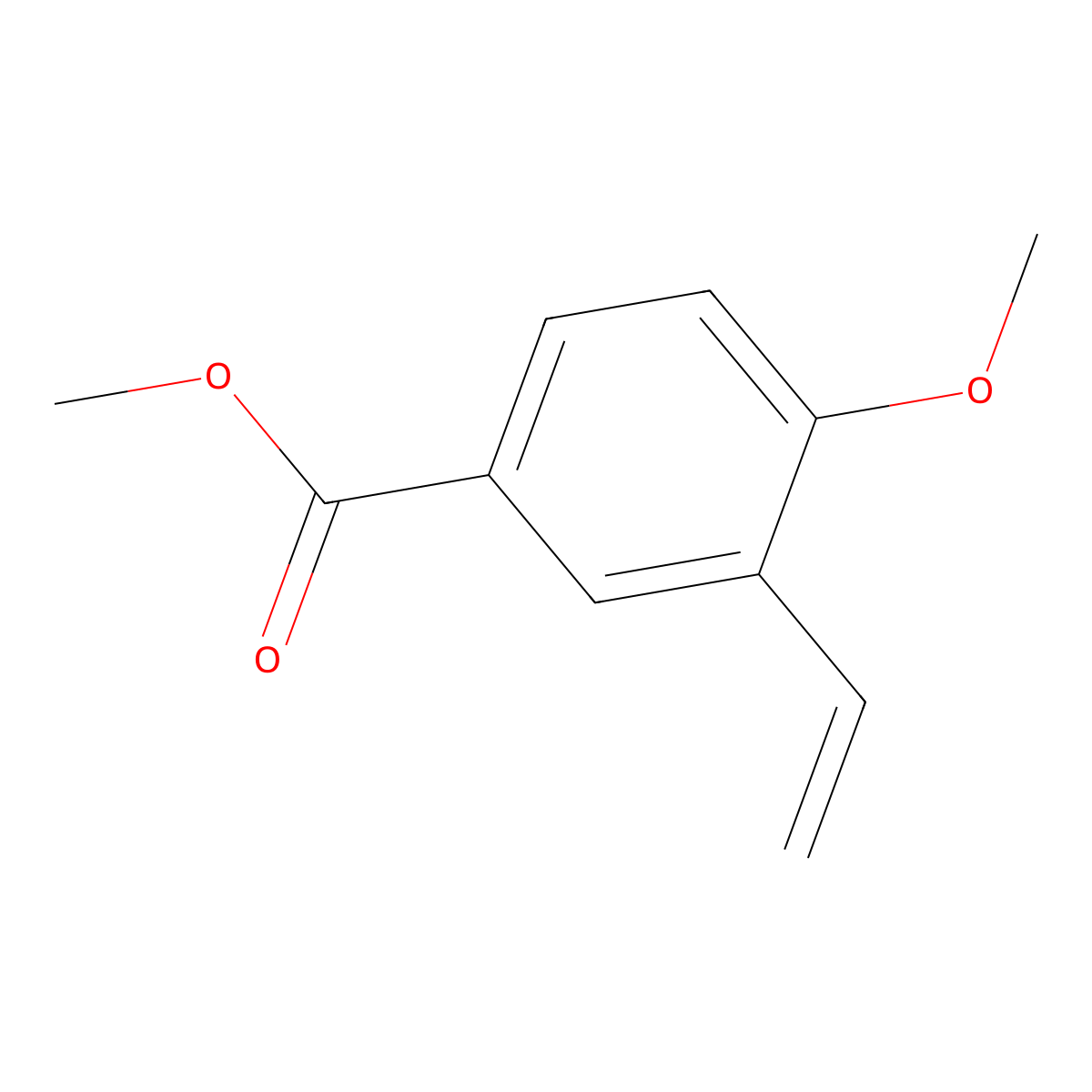 Methyl 3-ethenyl-4-methoxybenzoate molecular structure, CAS 2228593-57-3