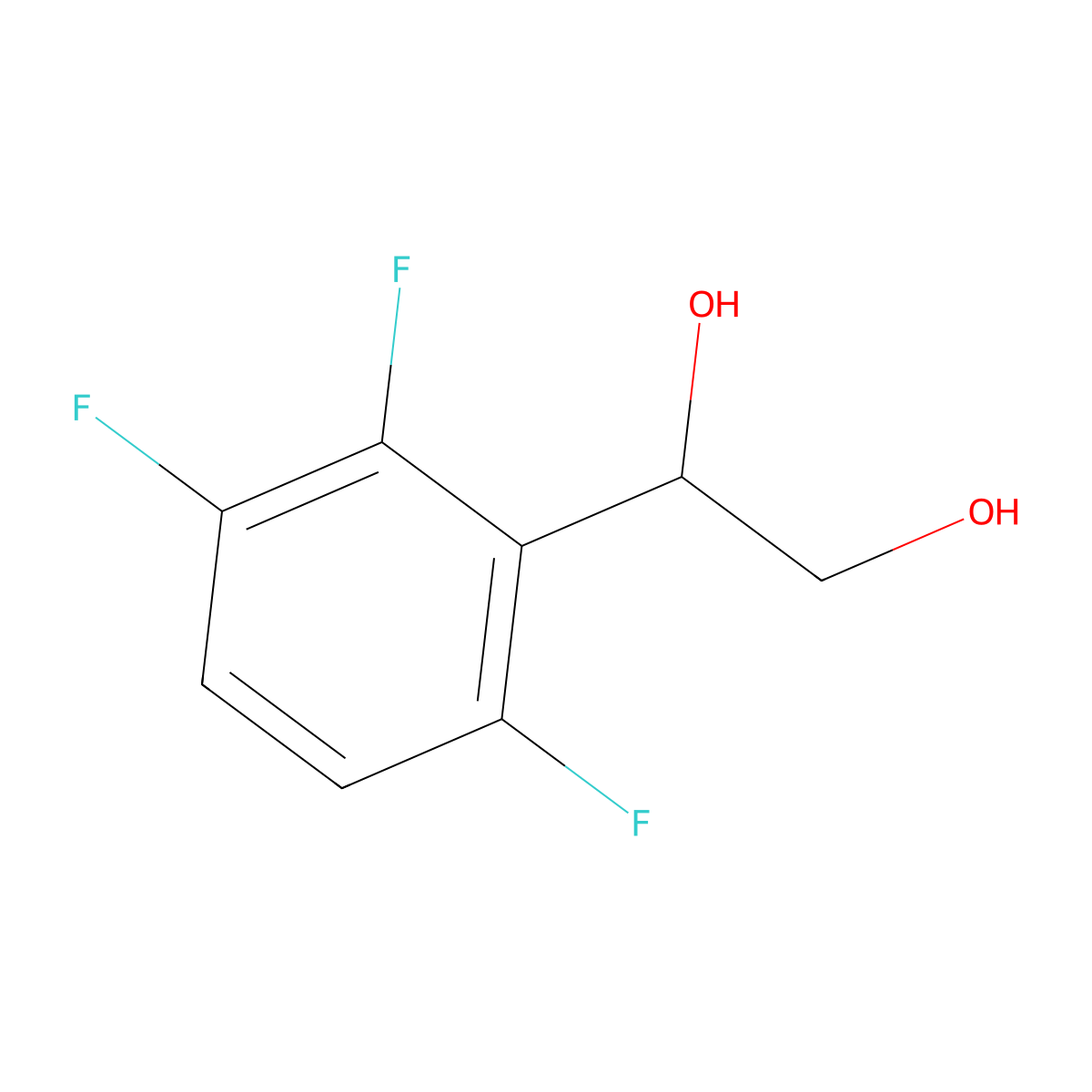 1-(2,3,6-Trifluorophenyl)ethane-1,2-diol molecular structure, CAS 2228595-78-4