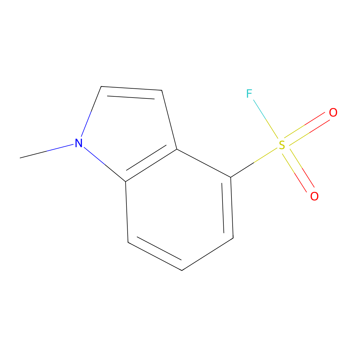 1-methyl-1H-indole-4-sulfonyl fluoride molecular structure, CAS 2228598-34-1