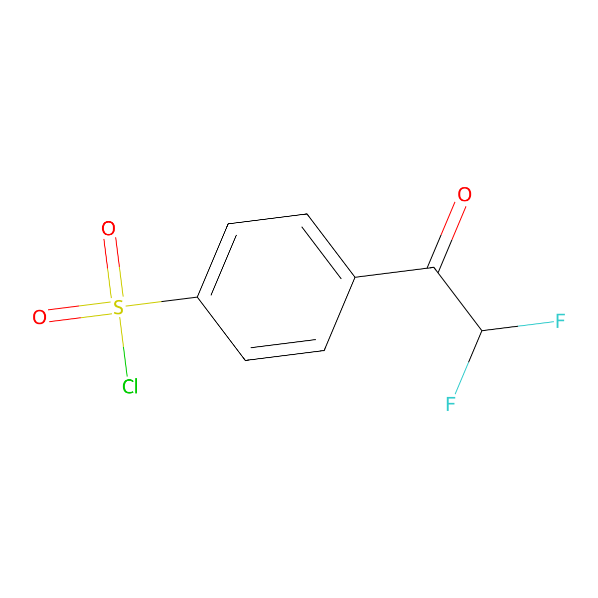 4-(2,2-Difluoroacetyl)benzene-1-sulfonyl chloride molecular structure, CAS 2228598-63-6