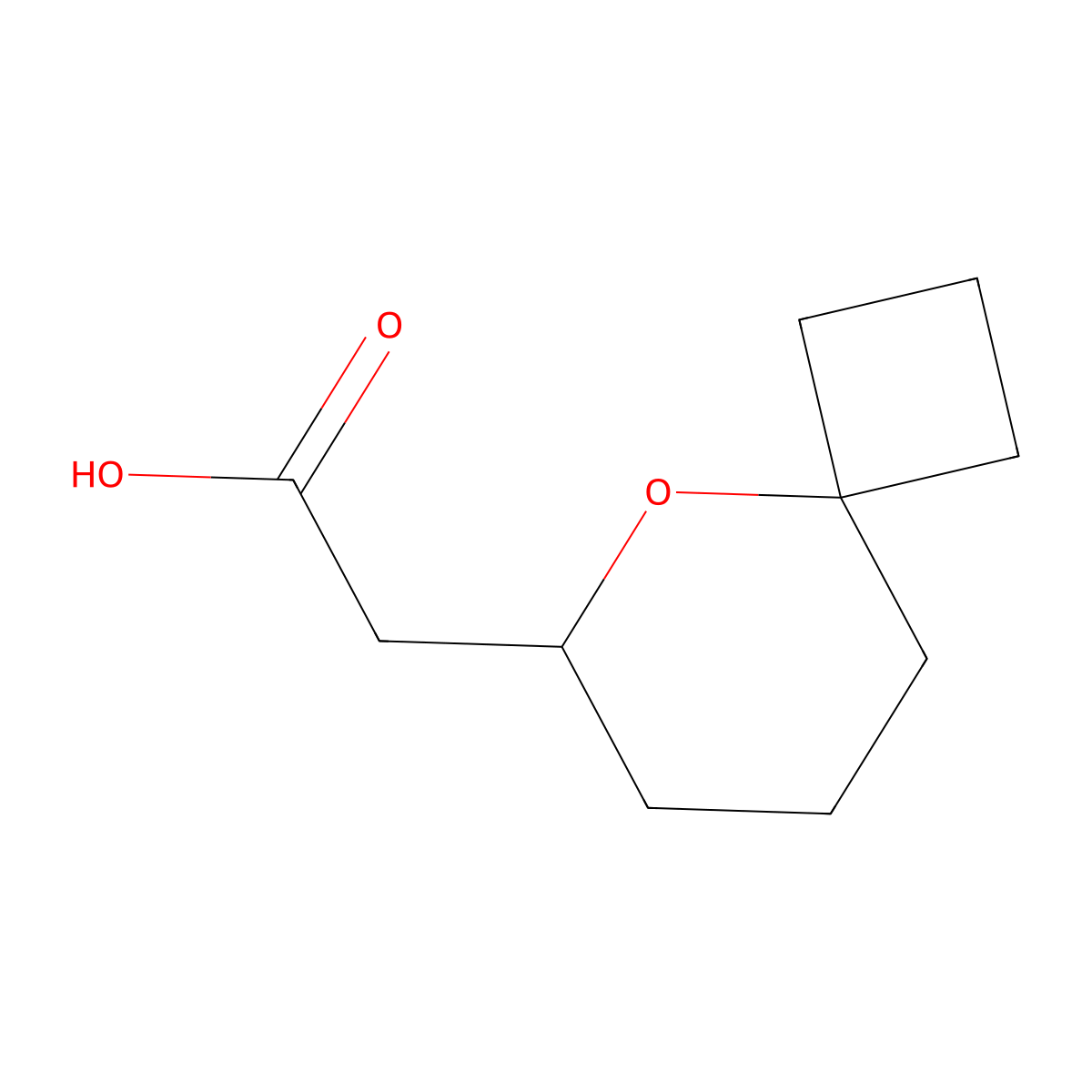 2-{5-Oxaspiro[3.5]nonan-6-yl}acetic acid molecular structure, CAS 2228598-86-3