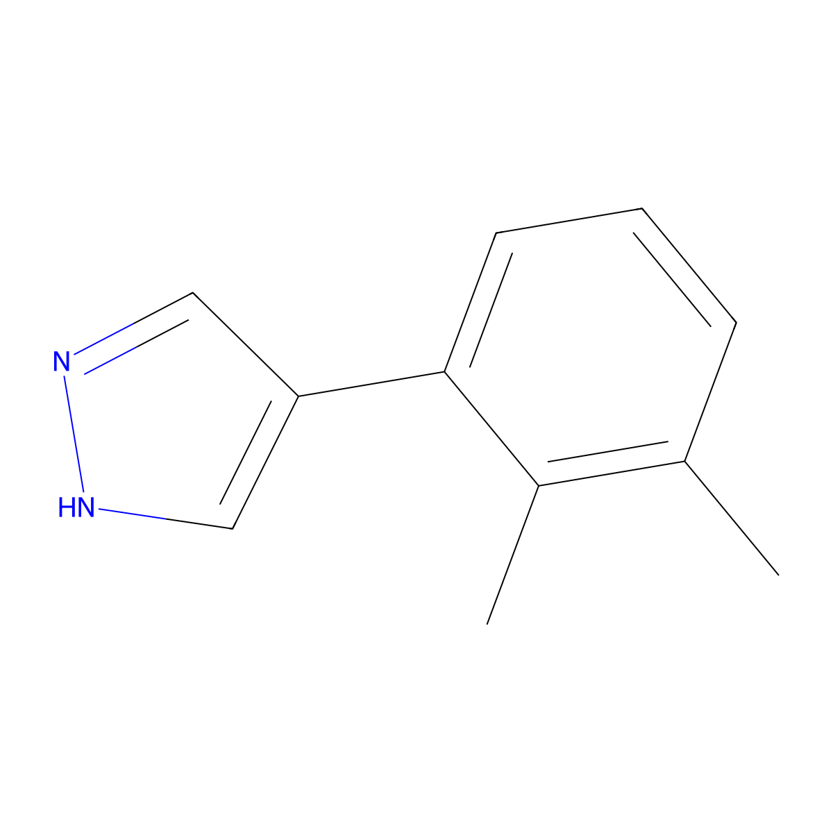 4-(2,3-dimethylphenyl)-1H-pyrazole molecular structure, CAS 2228599-83-3