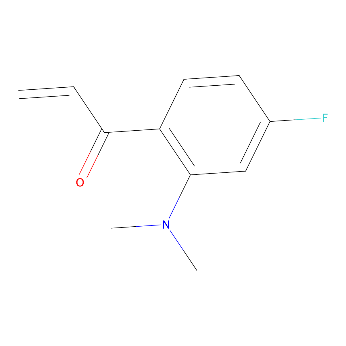 1-[2-(Dimethylamino)-4-fluorophenyl]prop-2-en-1-one molecular structure, CAS 2228599-97-9