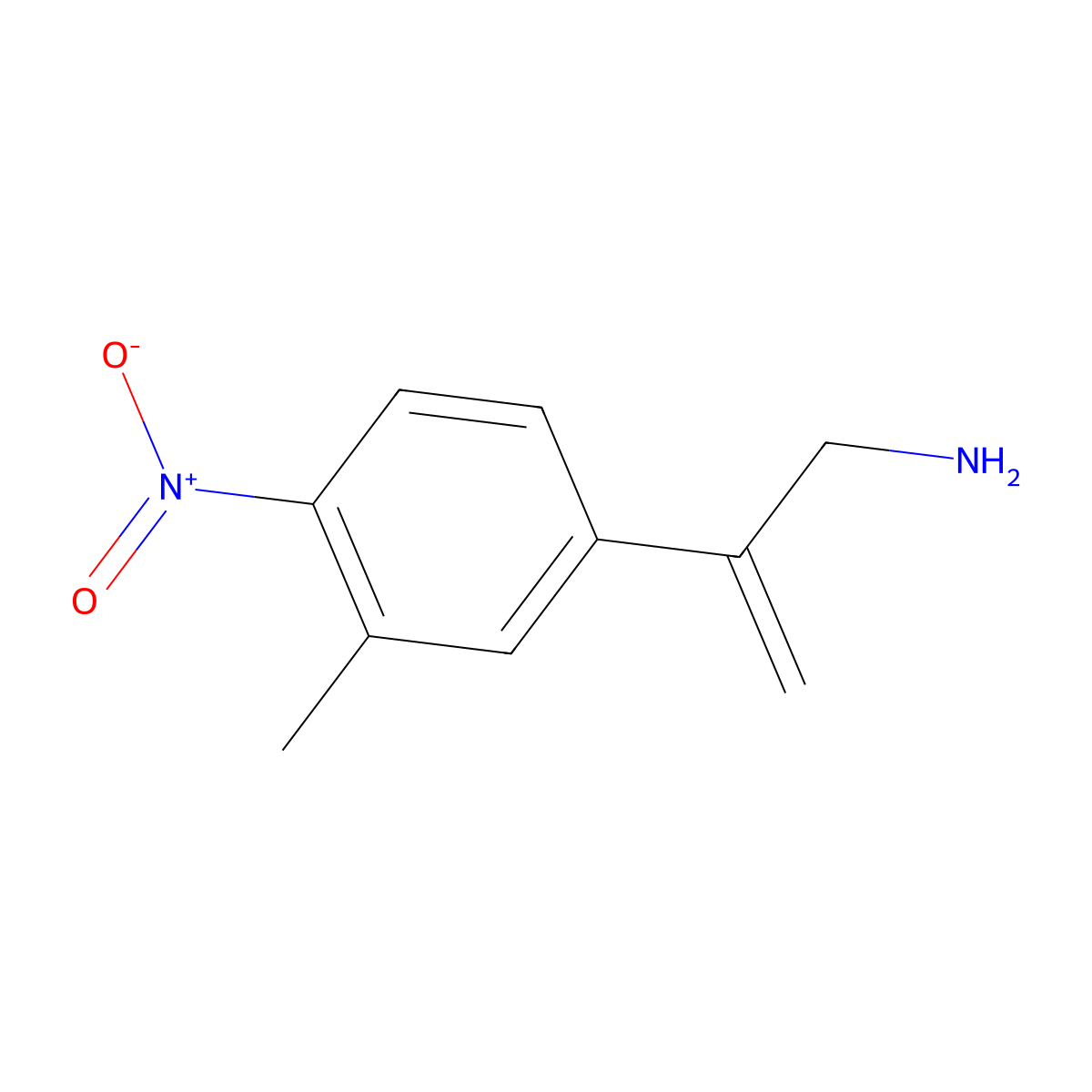 2-(3-Methyl-4-nitrophenyl)prop-2-en-1-amine molecular structure, CAS 2228606-06-0