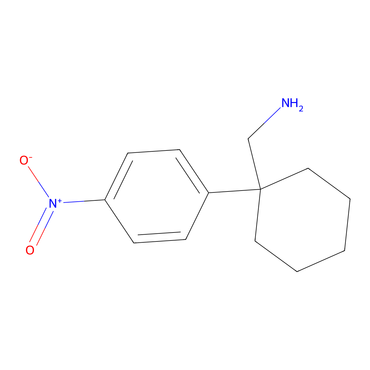 [1-(4-Nitrophenyl)cyclohexyl]methanamine molecular structure, CAS 2228611-13-8