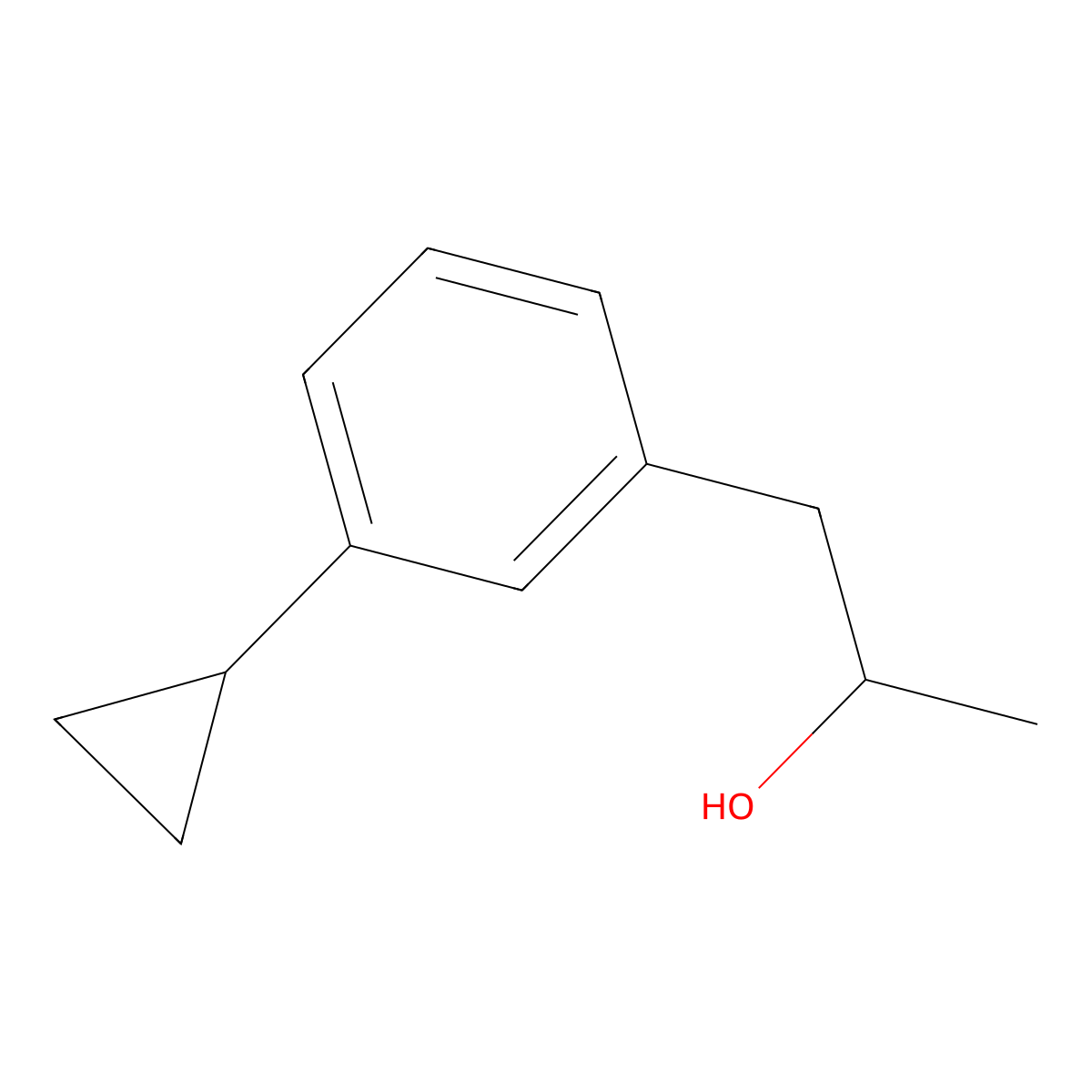 1-(3-Cyclopropylphenyl)propan-2-ol molecular structure, CAS 2228614-78-4
