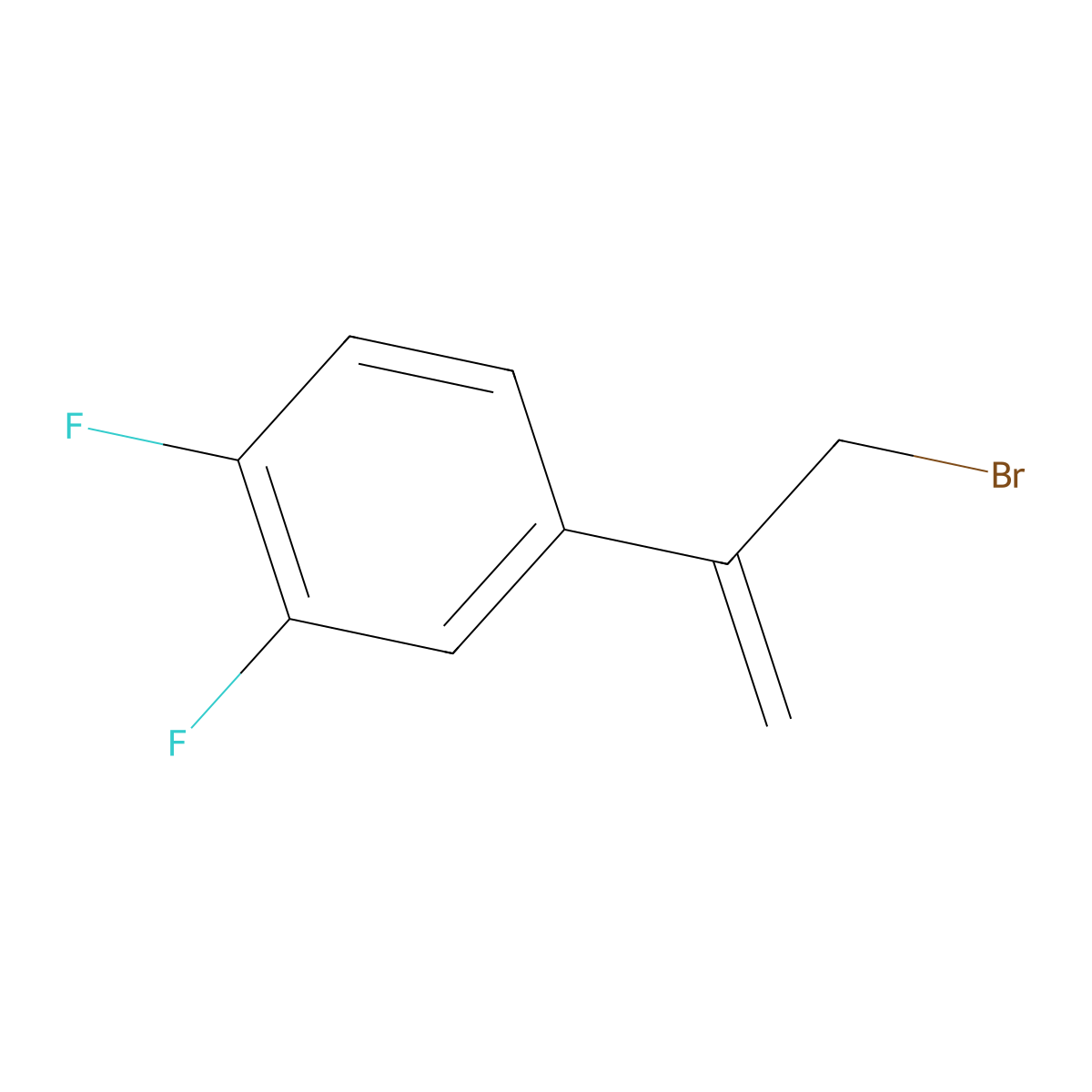 4-(3-Bromoprop-1-en-2-yl)-1,2-difluorobenzene molecular structure, CAS 2228617-42-1