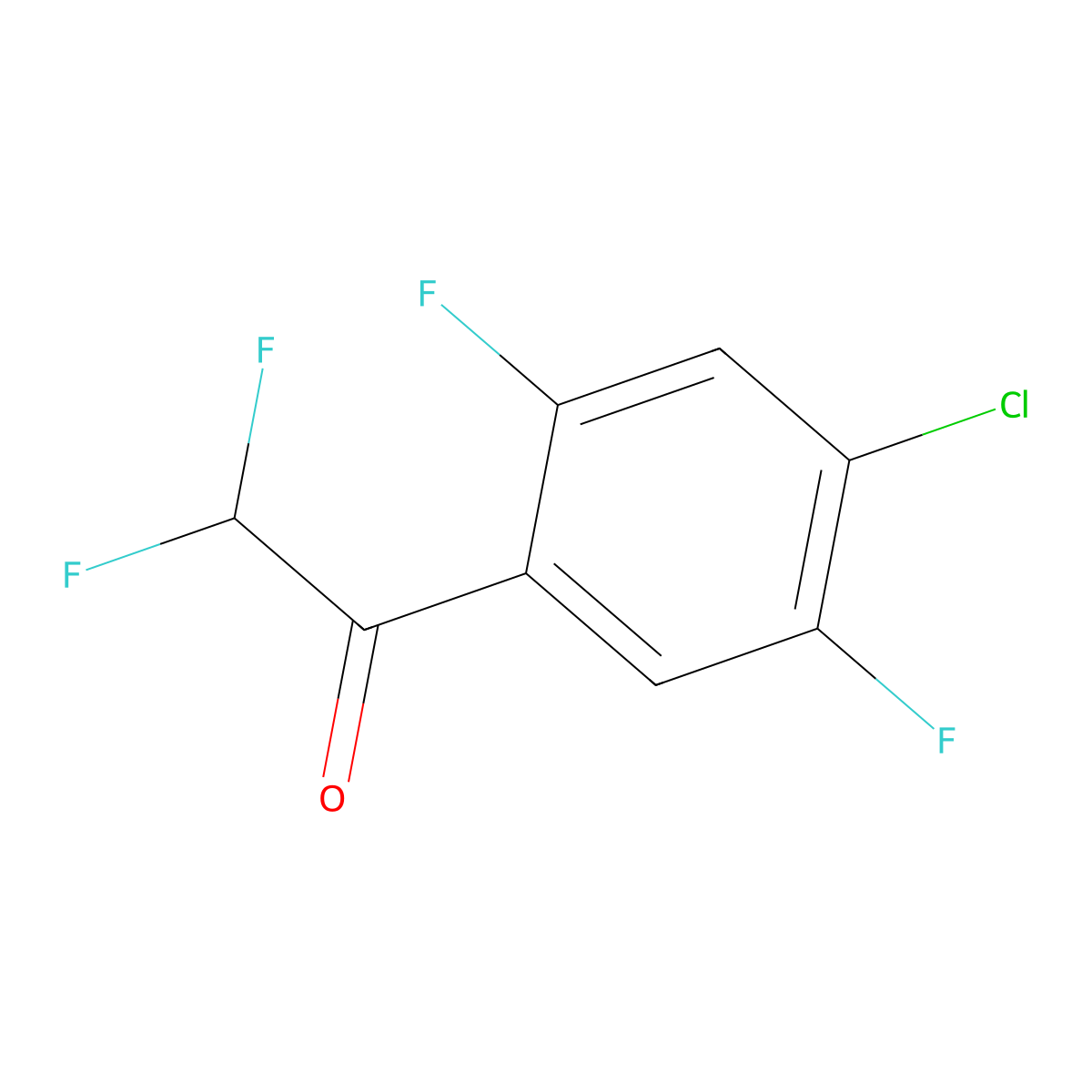 1-(4-Chloro-2,5-difluorophenyl)-2,2-difluoroethan-1-one molecular structure, CAS 2228617-95-4