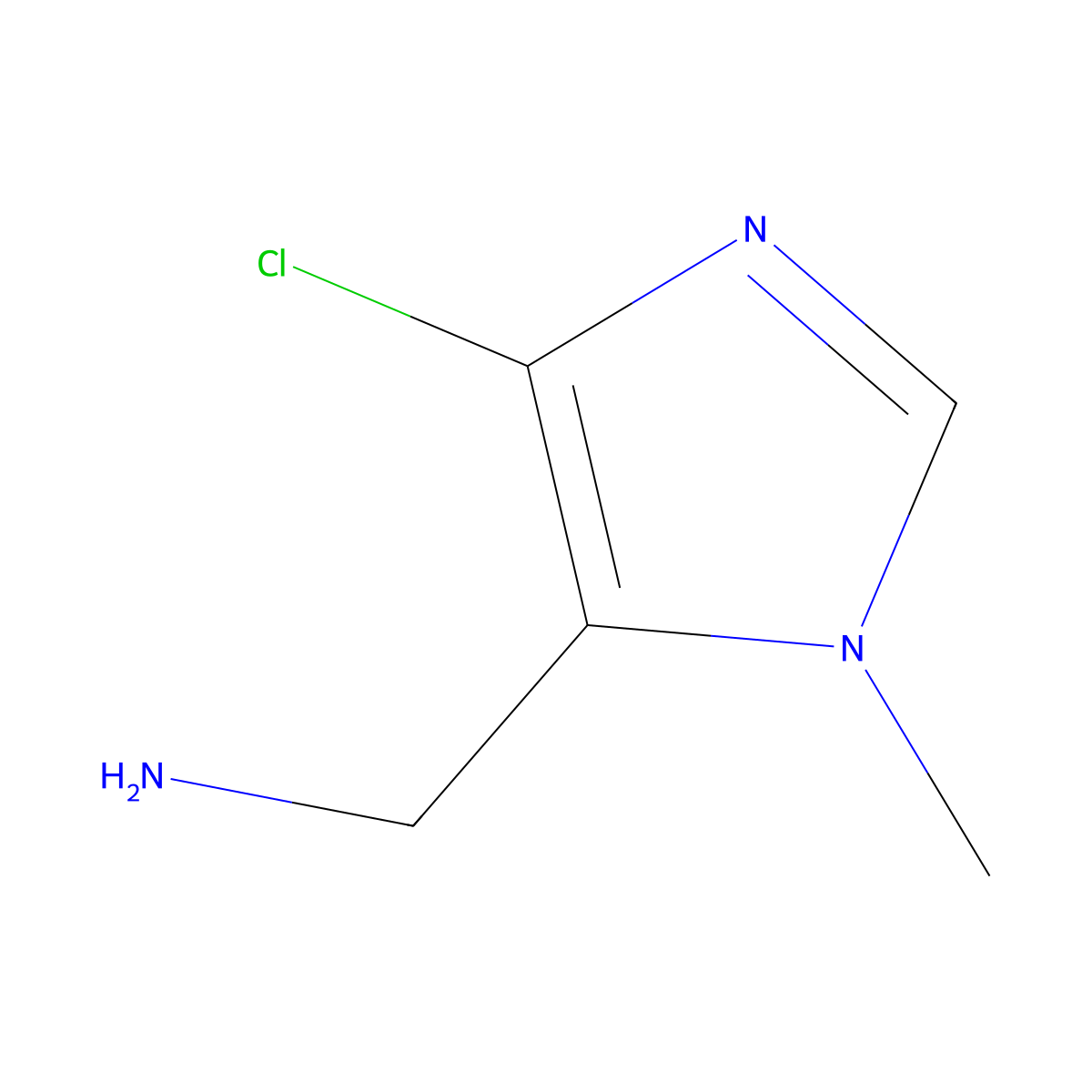 1-(4-chloro-1-methyl-1H-imidazol-5-yl)methanamine molecular structure, CAS 2228618-08-2