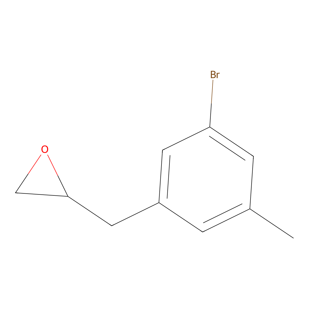 2-[(3-Bromo-5-methylphenyl)methyl]oxirane molecular structure, CAS 2228621-64-3