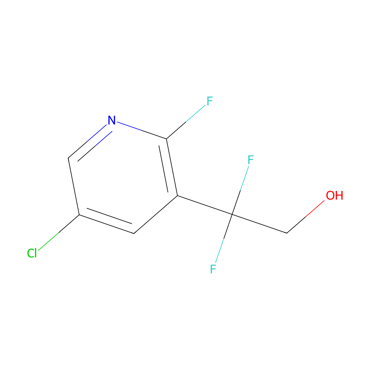 2-(5-Chloro-2-fluoropyridin-3-yl)-2,2-difluoroethan-1-ol molecular structure, CAS 2228623-04-7