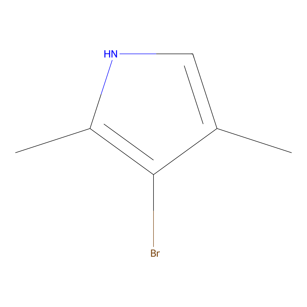 3-bromo-2,4-dimethyl-1H-pyrrole molecular structure, CAS 2228623-95-6