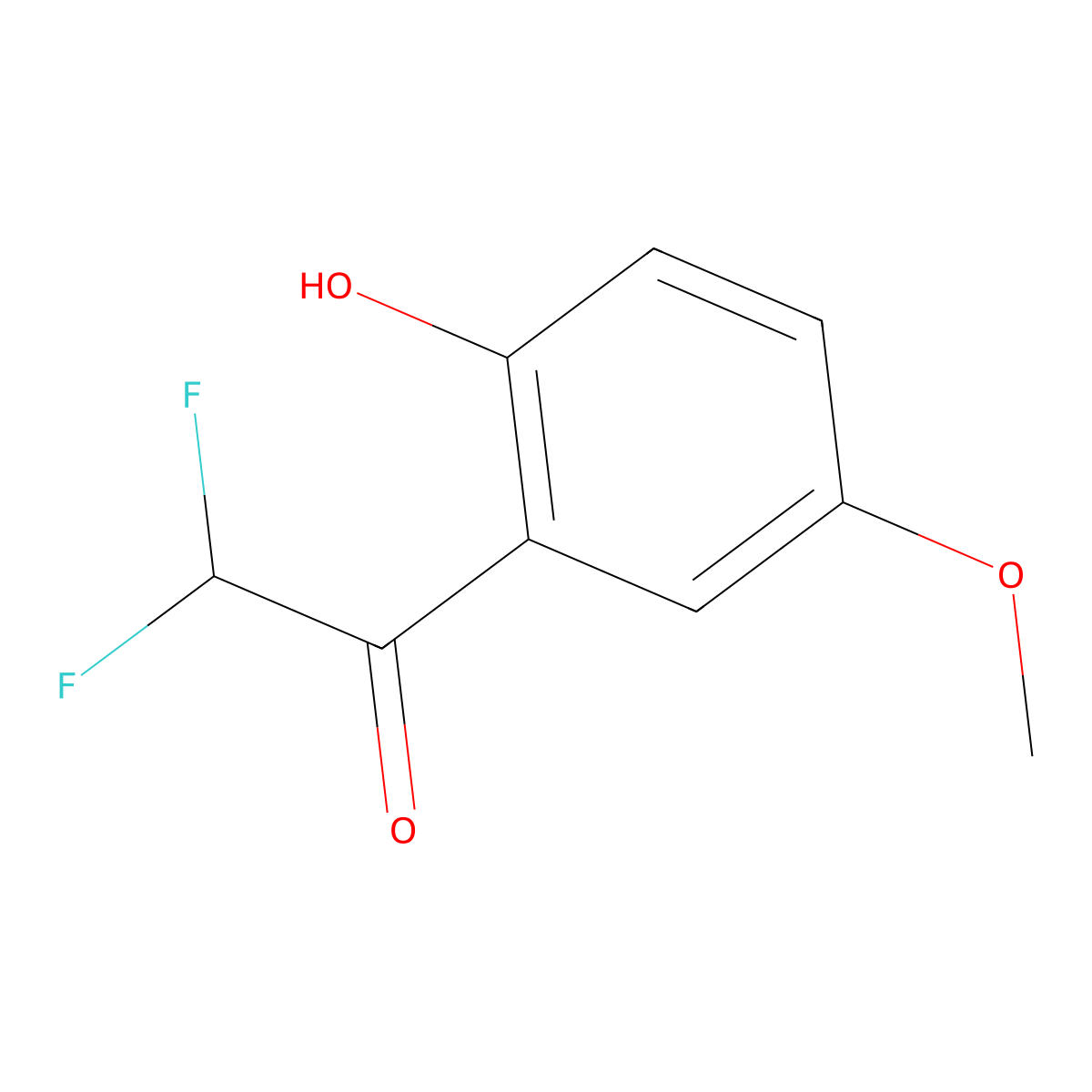 2,2-Difluoro-1-(2-hydroxy-5-methoxyphenyl)ethan-1-one molecular structure, CAS 2228630-63-3