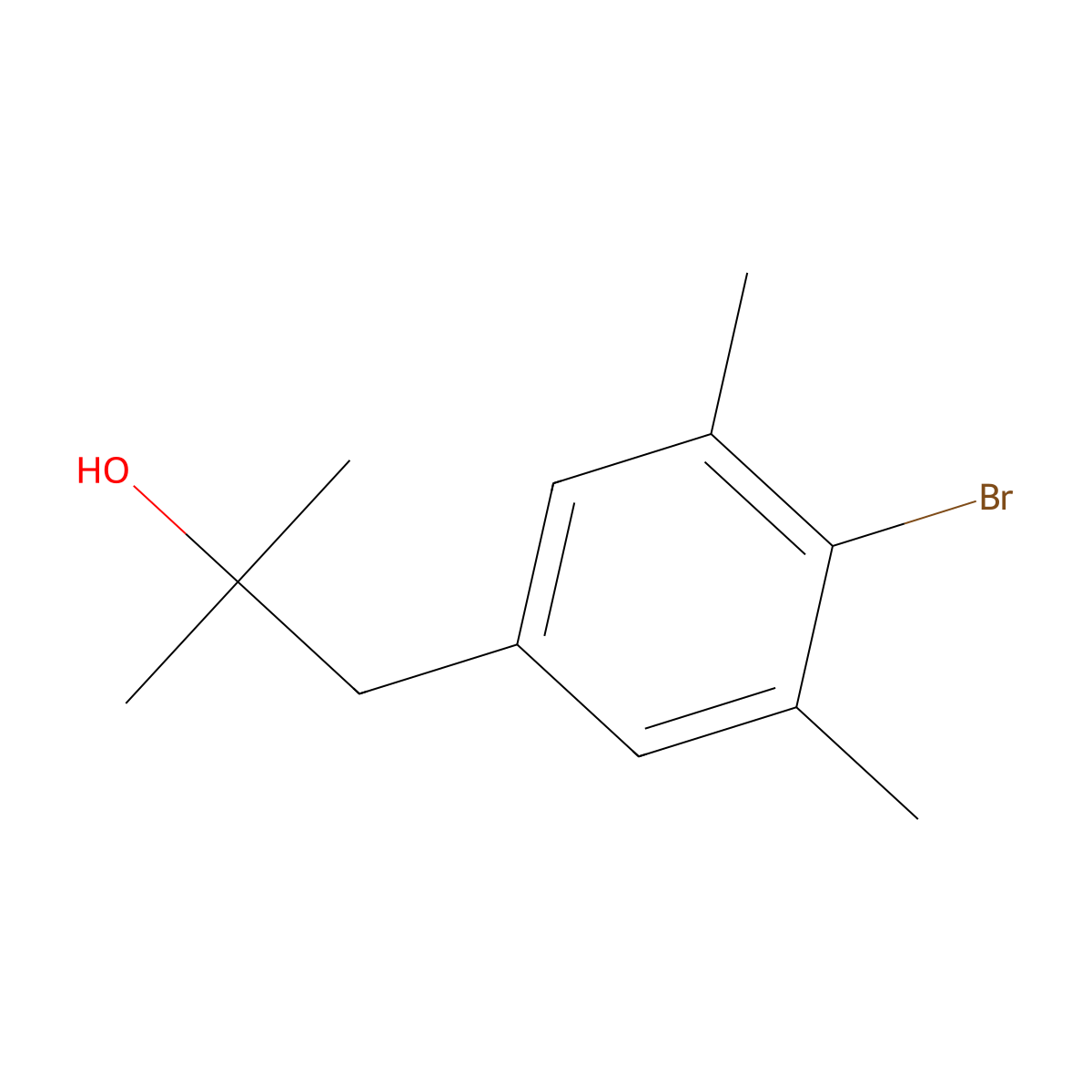 1-(4-Bromo-3,5-dimethylphenyl)-2-methylpropan-2-ol molecular structure, CAS 2228630-82-6