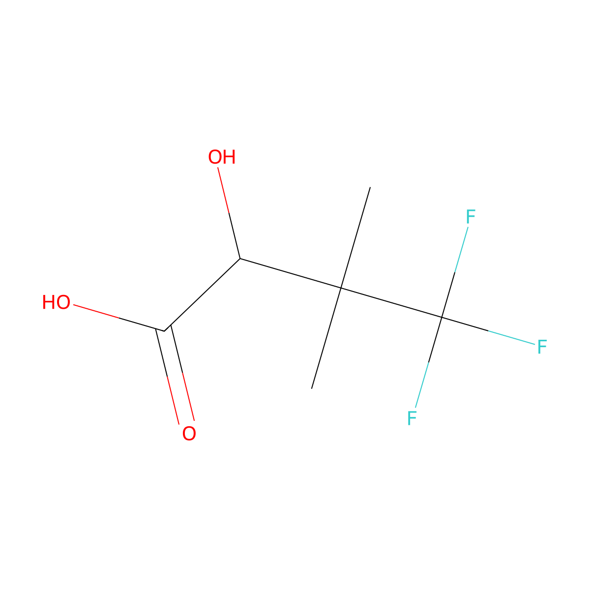 4,4,4-Trifluoro-2-hydroxy-3,3-dimethylbutanoic acid molecular structure, CAS 2228633-97-2