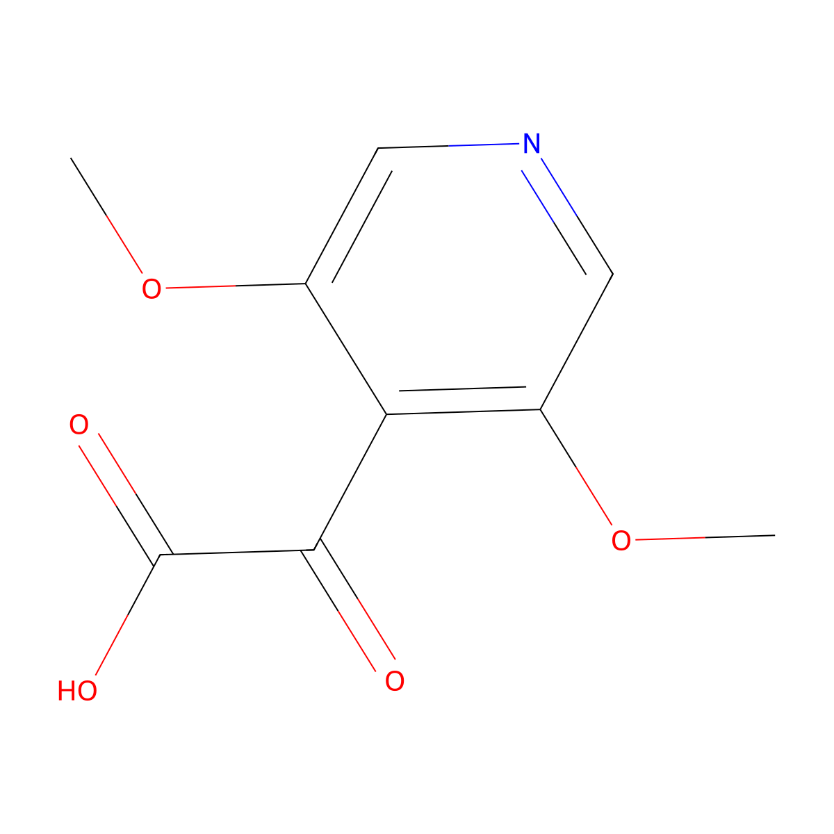2-(3,5-Dimethoxypyridin-4-yl)-2-oxoacetic acid molecular structure, CAS 2228634-36-2