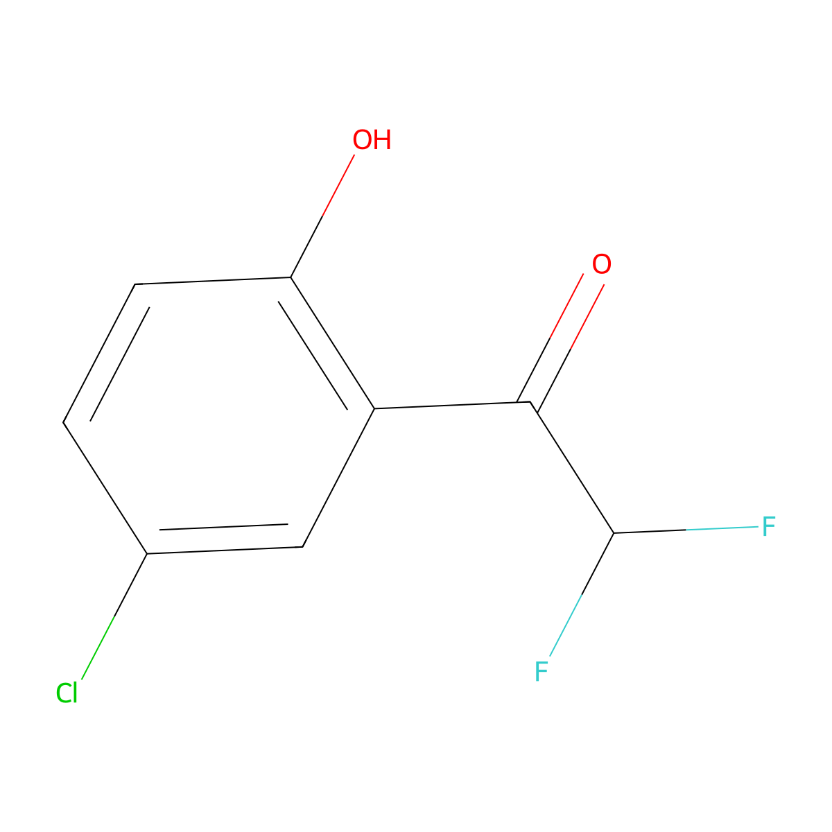 1-(5-Chloro-2-hydroxyphenyl)-2,2-difluoroethan-1-one molecular structure, CAS 2228638-34-2