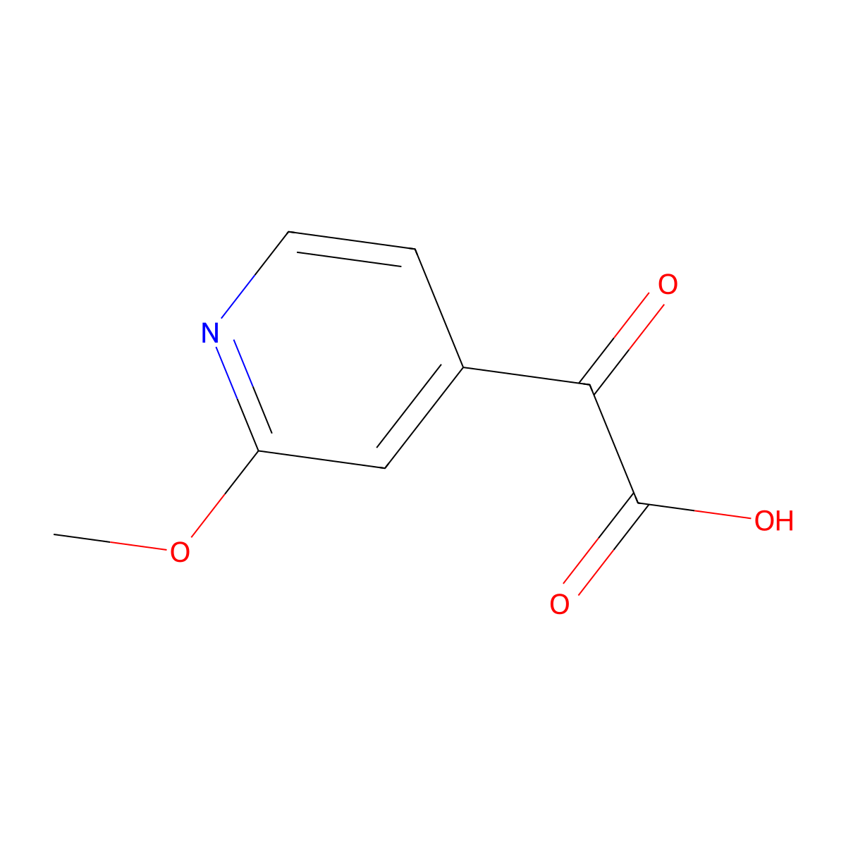 2-(2-Methoxypyridin-4-yl)-2-oxoacetic acid molecular structure, CAS 2228639-97-0